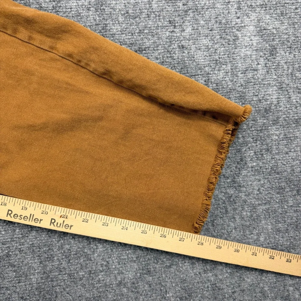 Jungmaven Pants Mens XL Brown Hemp Cotton Drawstring Frayed Hem Sustainable USA